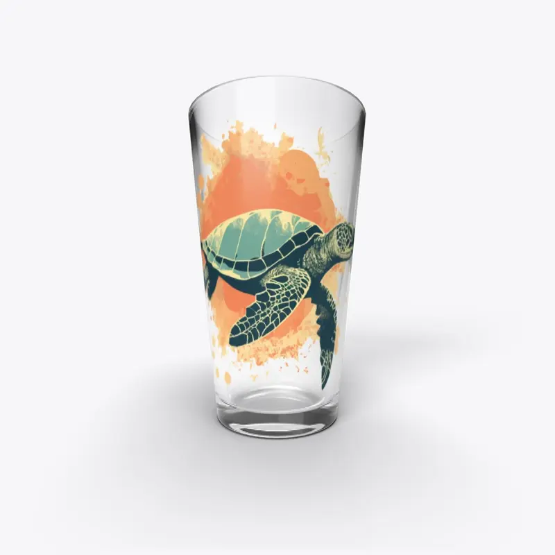 Sea Turtle Retro Minimalist Design